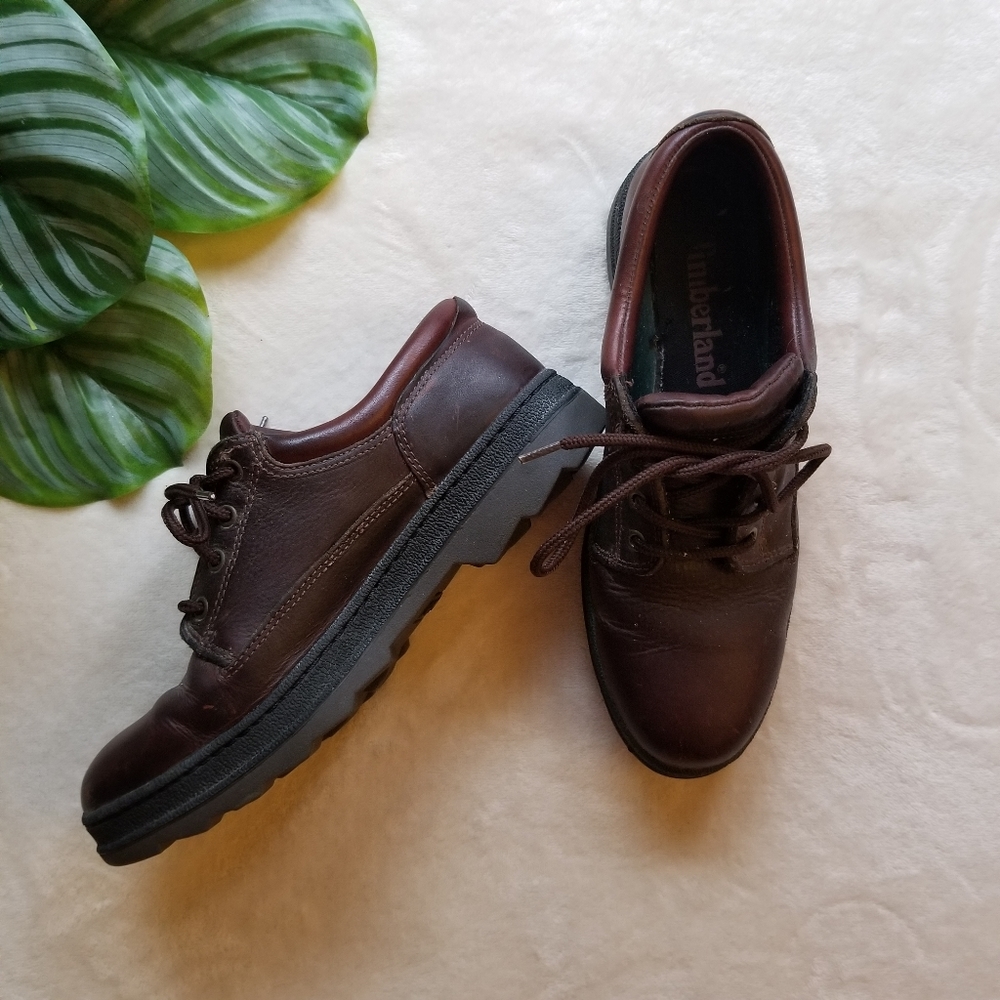 Timberland Leather Oxford Shoes Dark Chestnut 9